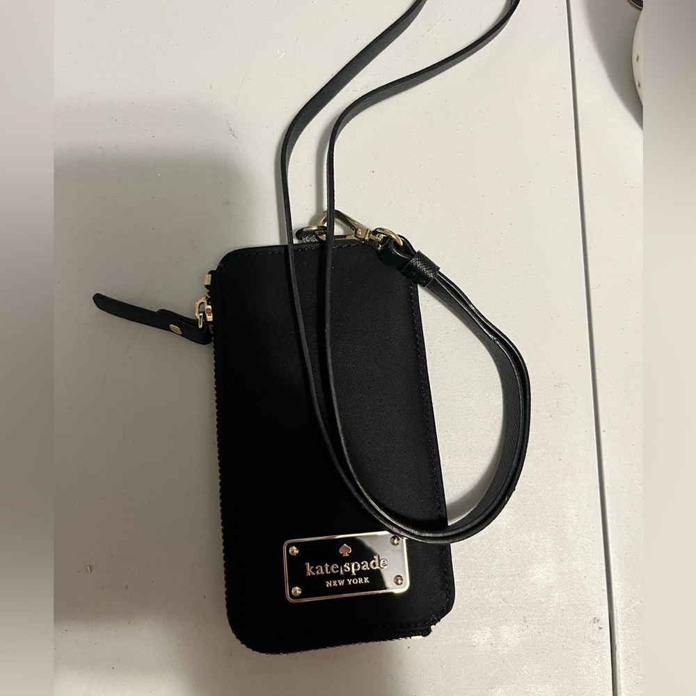 New Kate Spade black card ID  holder lanyard